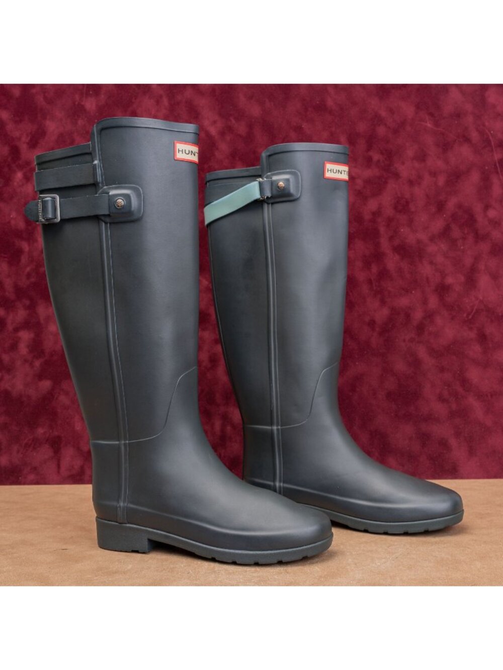 Hunter Wmn Original Tall Navy Blue Festival Wellies Rubber Rain Boots 5US EUR36